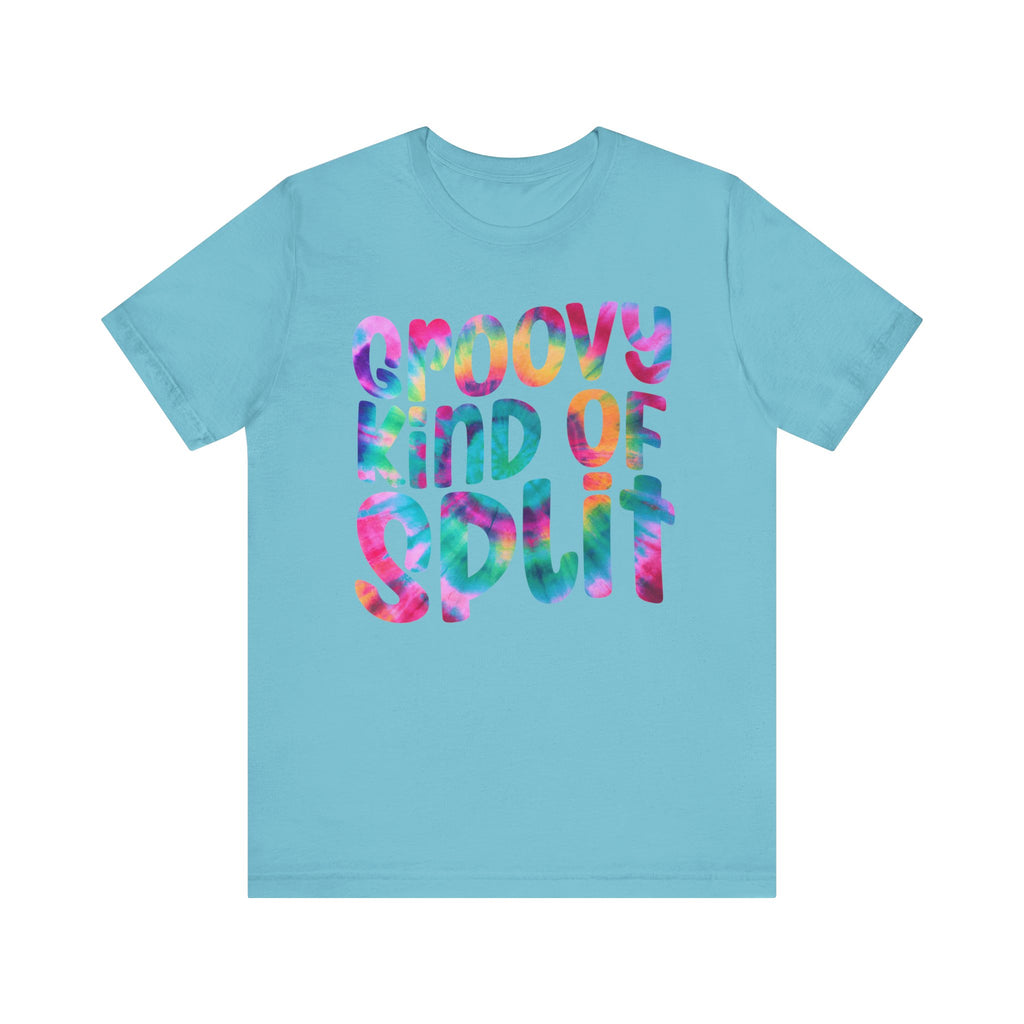 Groovy Kind of Split Short Sleeve Tee