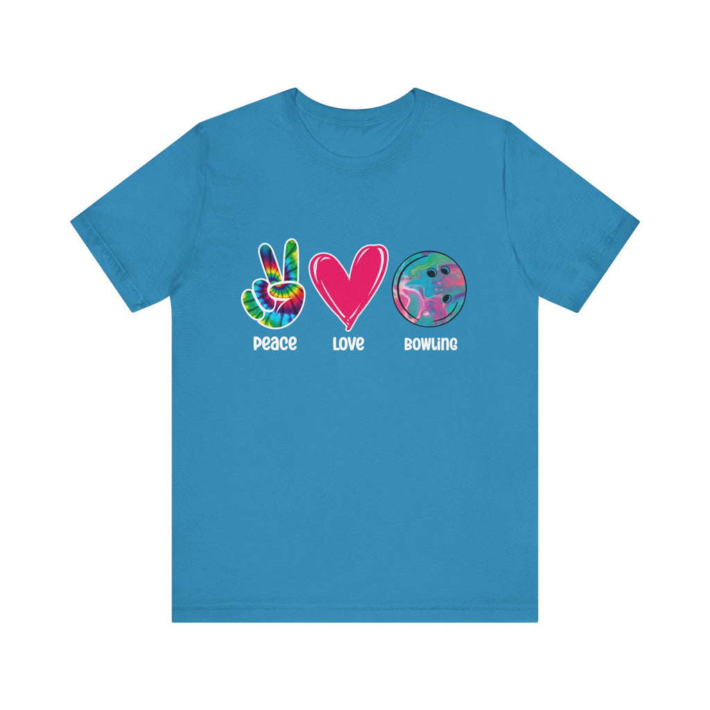 Peace Love Bowling Short Sleeve Tee