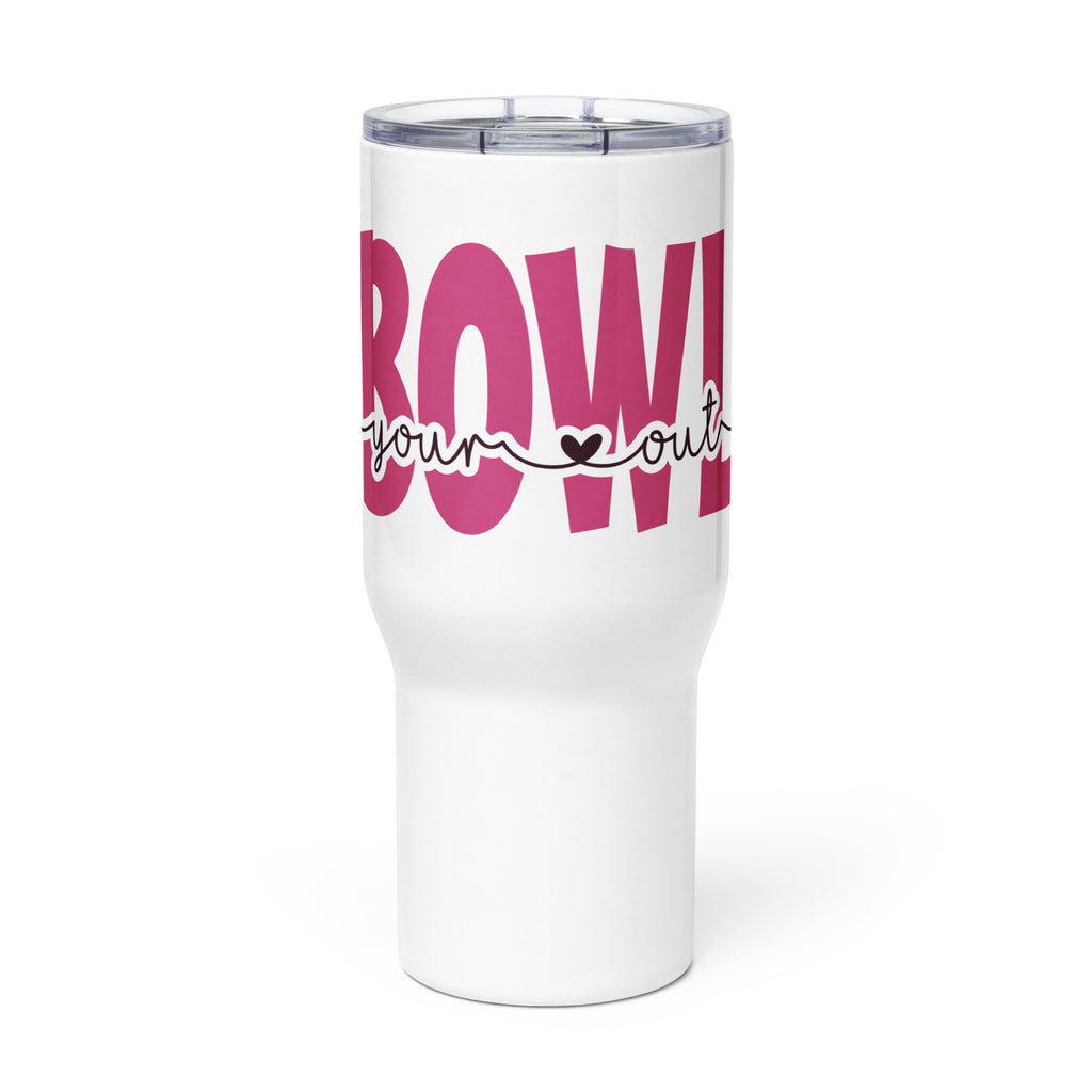 Bowl Your Heart Out Travel mug with a handle